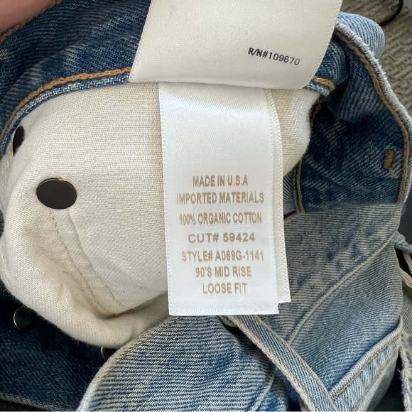 Agolde 90s mid rise loose fit unhinged jeans 27 - Picture 13 of 15